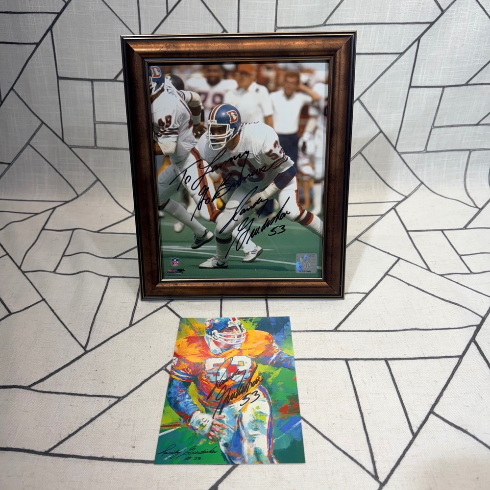 Randy Gradishar Signed 8x10 Photo Postcard Denver Broncos Autograph Bundle